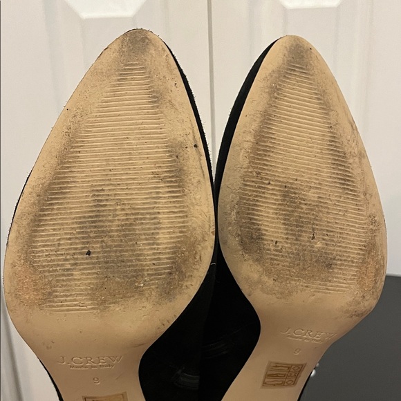 J. Crew Black Suede Ankle Booties Size 9 - Picture 10 of 11